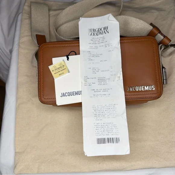 Jacquemus Tan Leather Men's Bag
